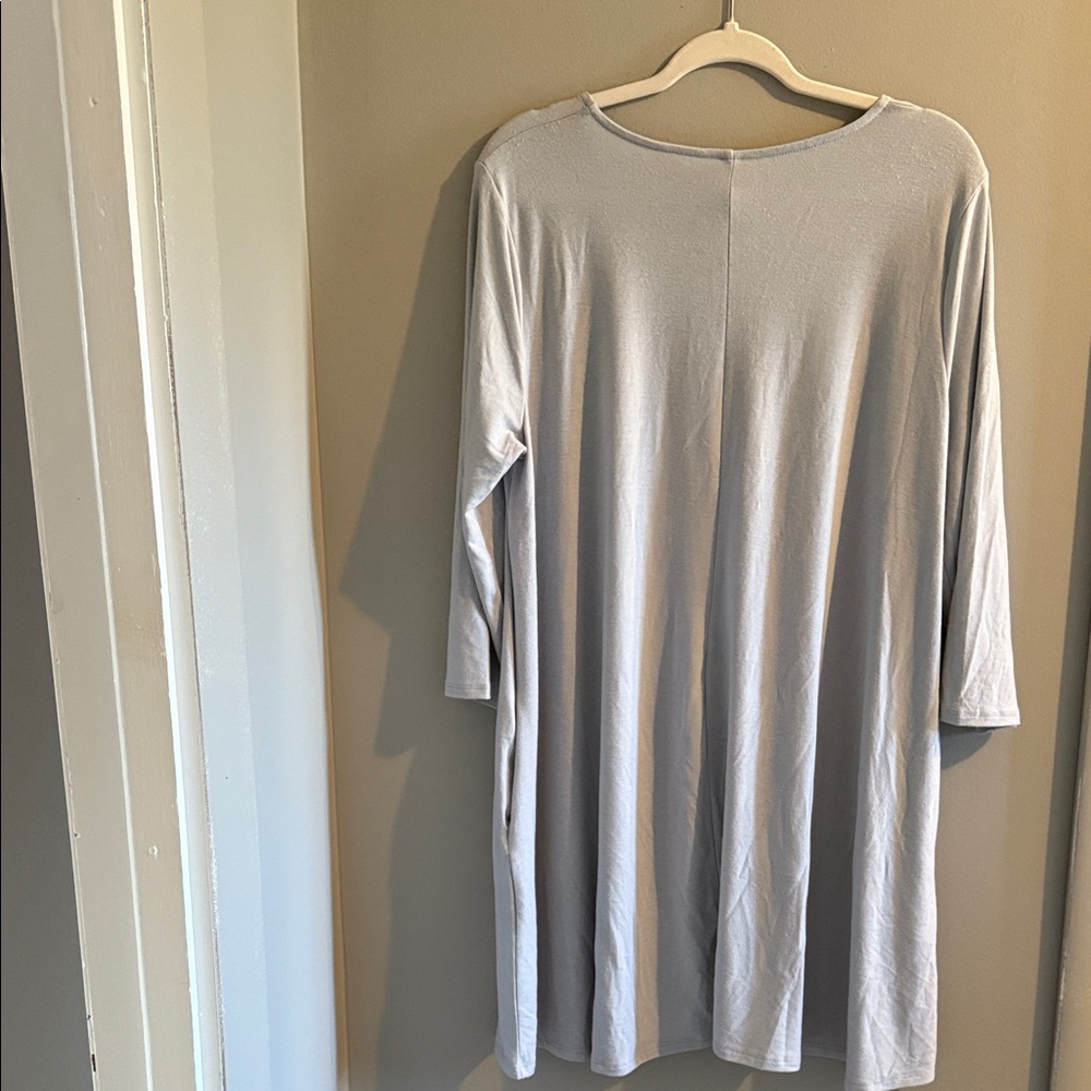 Zenana Outfitters Gray Long Sleeve Dress